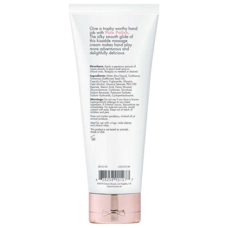 Pole Polish Kissable Massage Cream Simply Naked 4 Fl Oz.