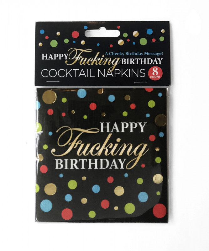 Happy F Birthday tail Napkins
