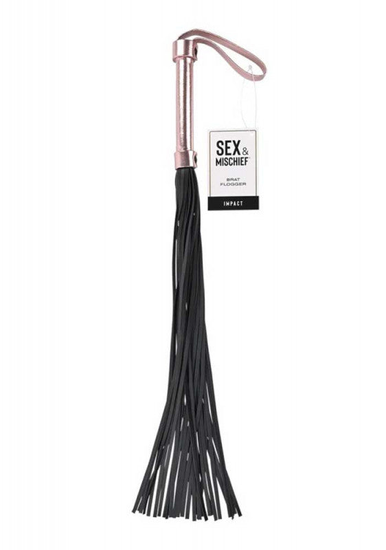 Brat Flogger - Black / Rose Gold