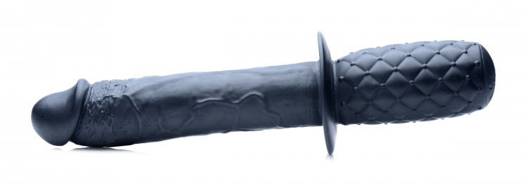 The Real 10x Silicone Vibrating Thruster - Black