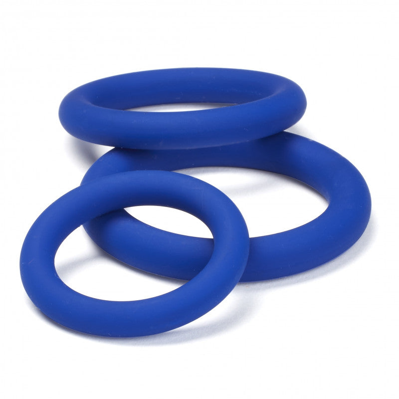 Pro Sensual Silicone  Ring 3 Pack - Blue