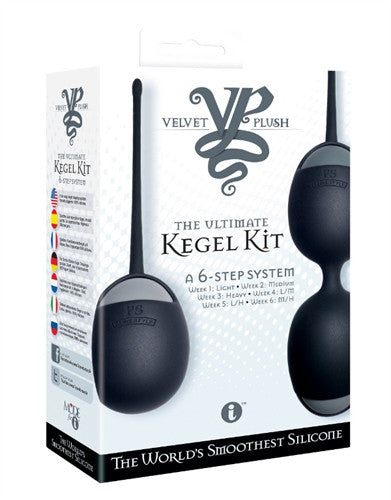 Velvet Plush the Ultimate Kegel Kit - Black