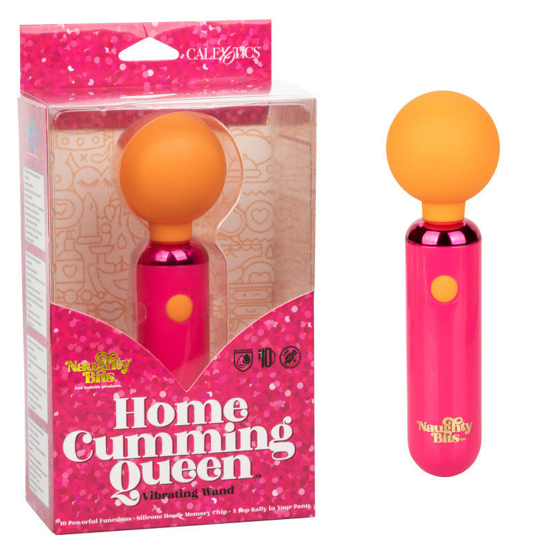Naughty Bits Home ming Queen Vibrating Wand -  Orange/pink