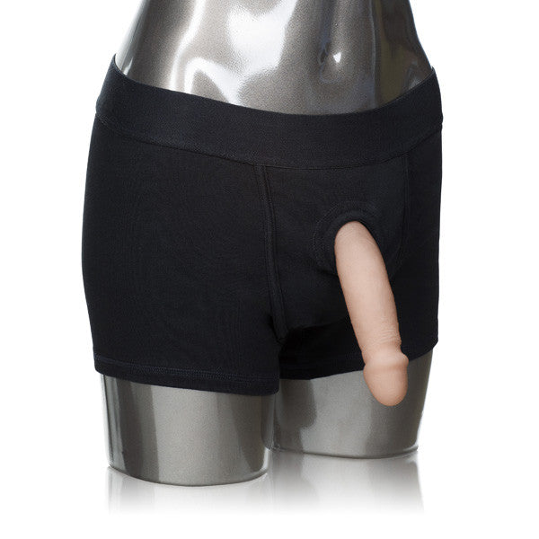Packer Gear Black Boxer Brief Harness - Extra Small -Small