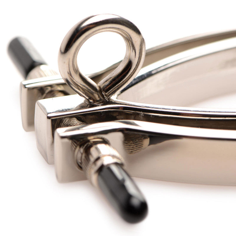 Tugger Adjustable Clamp With Leash -  Silver