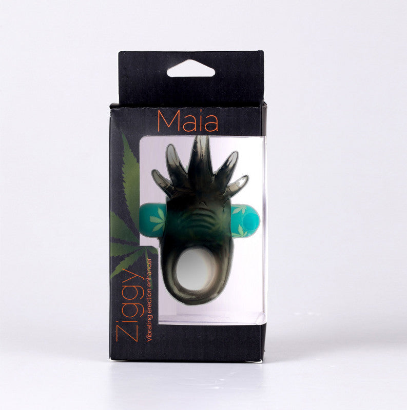 Ziggy Pot Leaf USB Rechargeable Vibratiing Erection  Ring - 420 Series