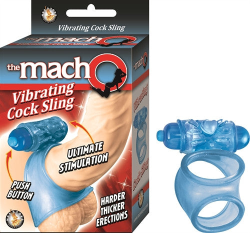 Macho Vibrating  Sling - Blue