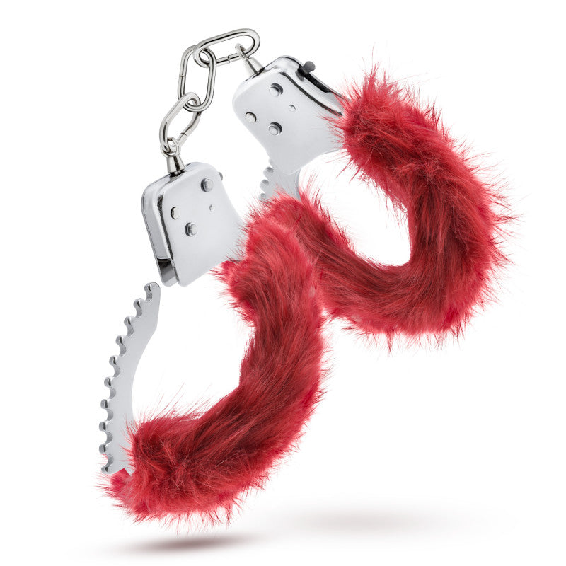 Temptasia - Plush Fur Cuffs - Burgundy