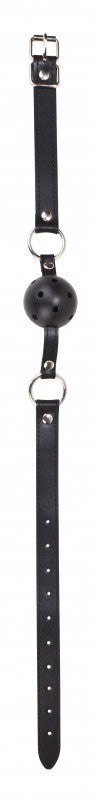 Ball  With Leather Straps - Black