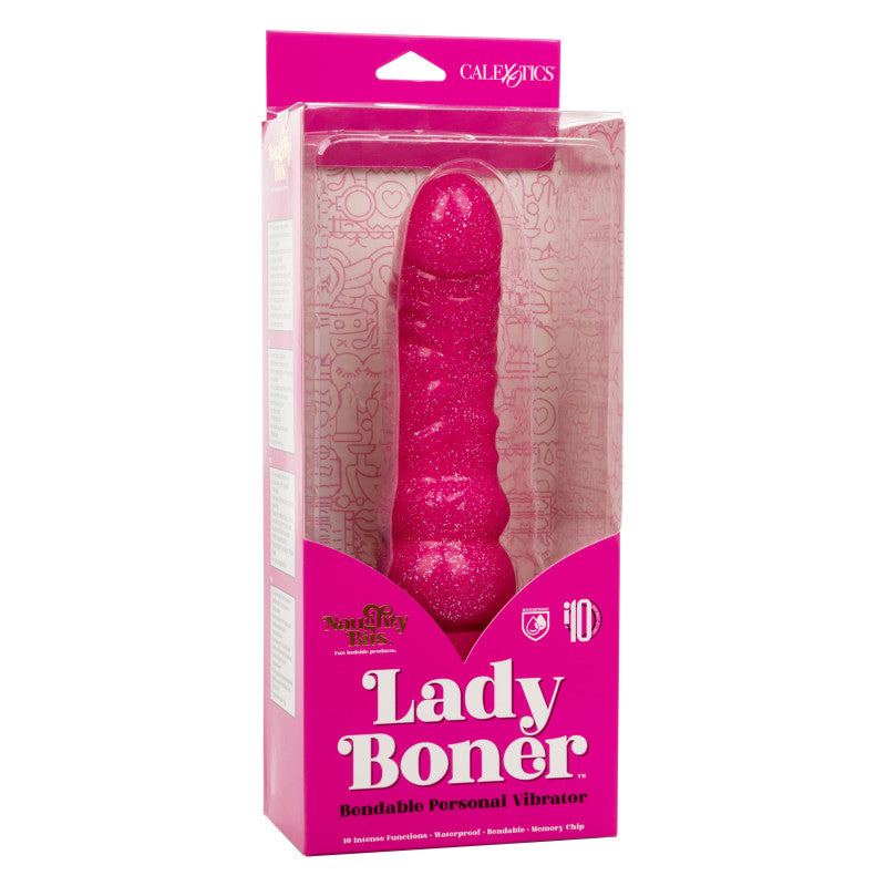 Naughty Bits Lady Boner Bendable Personal Vibrator - SomethingSexyPlanet