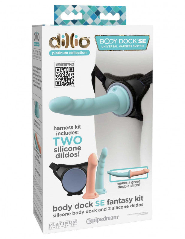 Dillio Platinum Body Dock Se Fantasy Kit - 6 Inch  and 7 Inch - Blue and Pink
