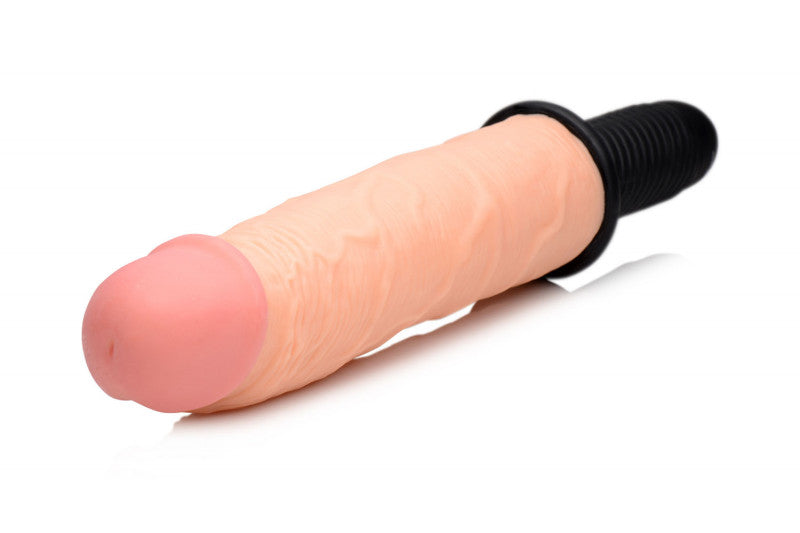 Onslaught 13 Mode XXL Vibrating Giant Dildo Thruster - Flesh