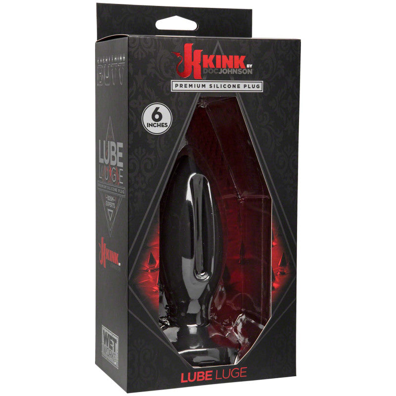 Wet Works - Lube Luge - Premium Silicone Plug - 6" - Black