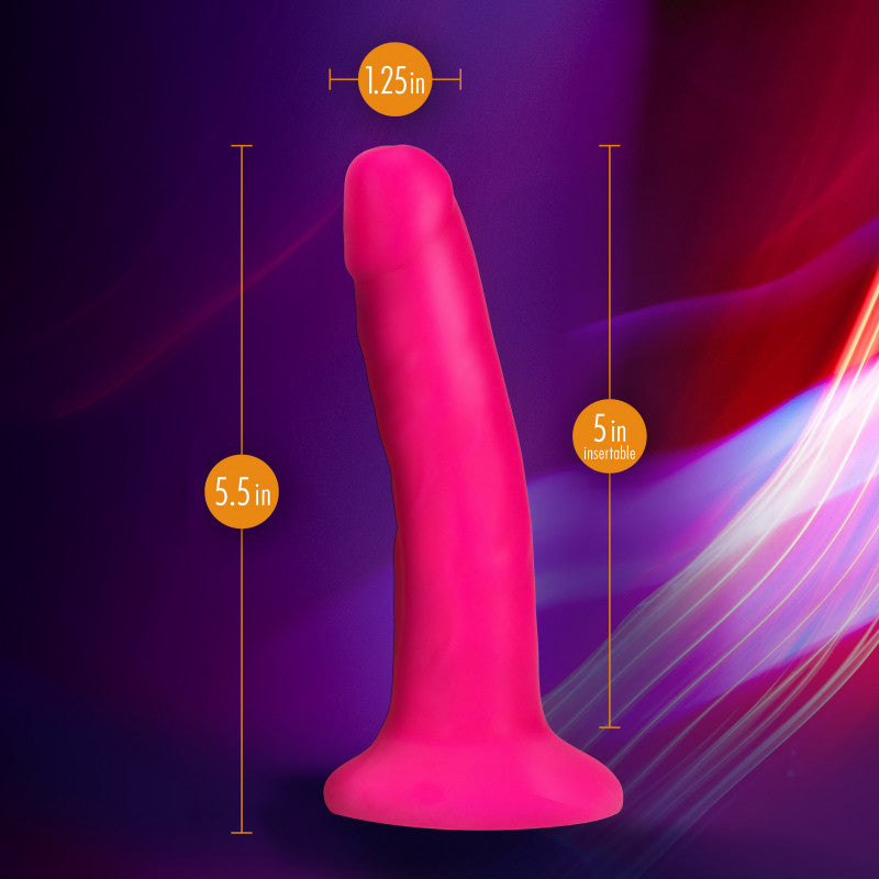 Neo Elite - 6 Inch Silicone Dual Density - Neon Pink