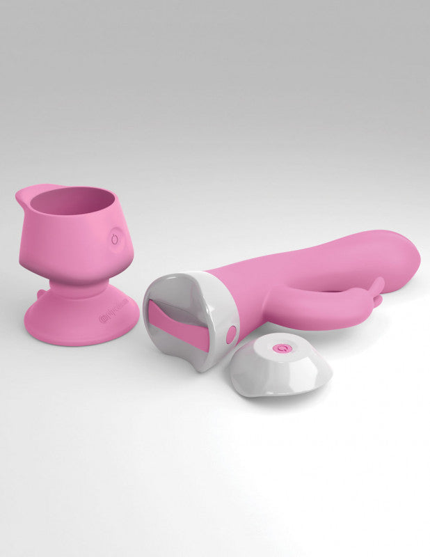 Threesome Wall Banger Rabbit Silicone Banger - Pink