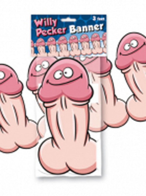 Pecker Banner Willy 3 Feet