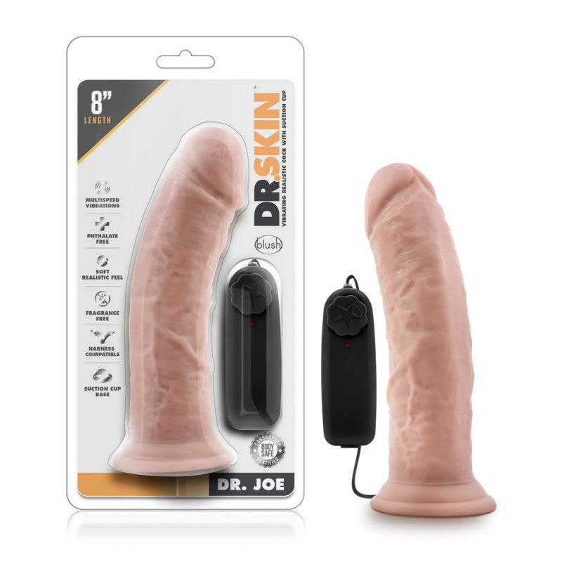 Dr. Skin - Dr. Joe - 8 Inch Vibrating  With  Suction Cup - Vanilla