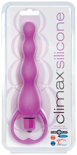 Climax Silicone Vibrating Anal Beads Purple