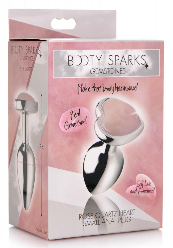 Rose Quartz Heart Anal Plug -Small