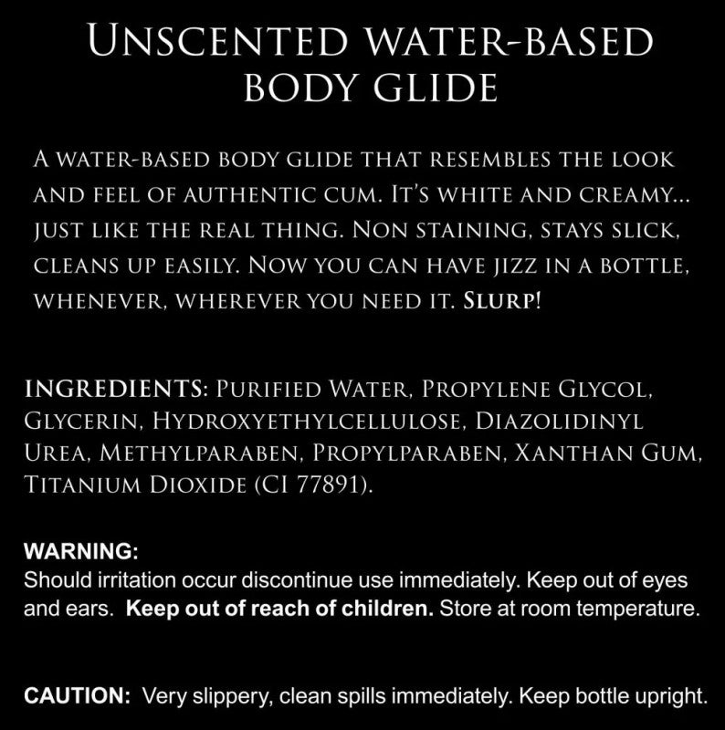 Master Series  Unscented Water-Based Body  Glide - 16 Oz