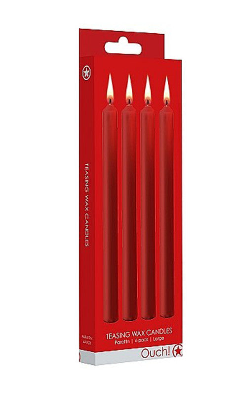 Teasing Wax Candles - Red - 4-Pack