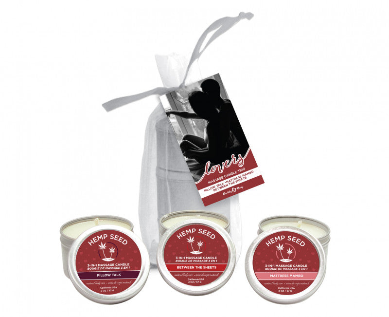 Valentine Trio - 2 Oz. Valentine's Candles in  Organza Bag
