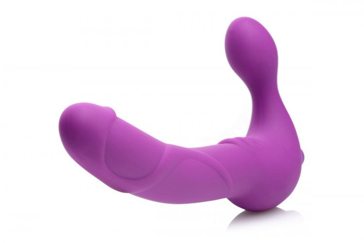 Royal Revolver Vibrating Strapless Strap- on  - Purple