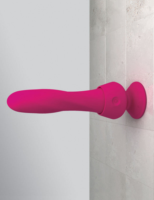 Threesome Wall Banger Deluxe Silicone Vibrator - Pink