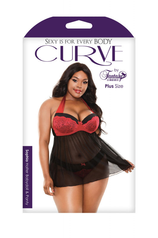 Sohpia Halter Babydoll & Panty - 3x4x