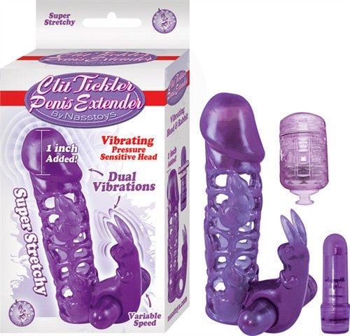 Clit Tickler Penis Extender - Purple