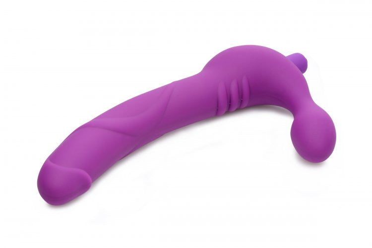 Royal Revolver Vibrating Strapless Strap- on  - Purple