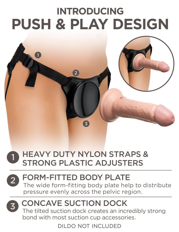 King  Elite Beginner's Body Dock Strap-on  Harness - Black