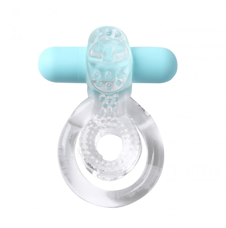 Jayden Vibrating Erection  Ring - Clear