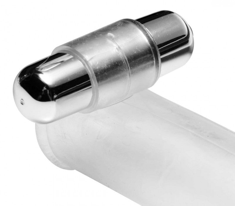 Clear Sensations  Extender Vibro Sleeve With  Bullet