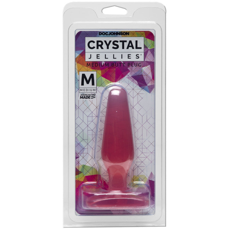 Crystal Jellies Medium Butt Plug - Pink