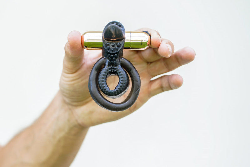Jayden Vibrating Erection  Ring - Rose  Gold