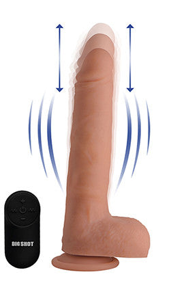 Big Shot 9 Inch Silicone Thrusting  With - Balls and Remote