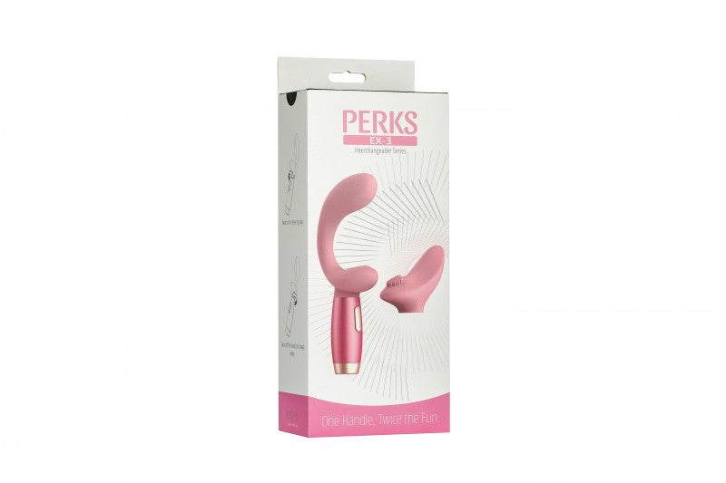 Perks Ex-3 Dual Vibrator and Clitoral Stimulator - Pink