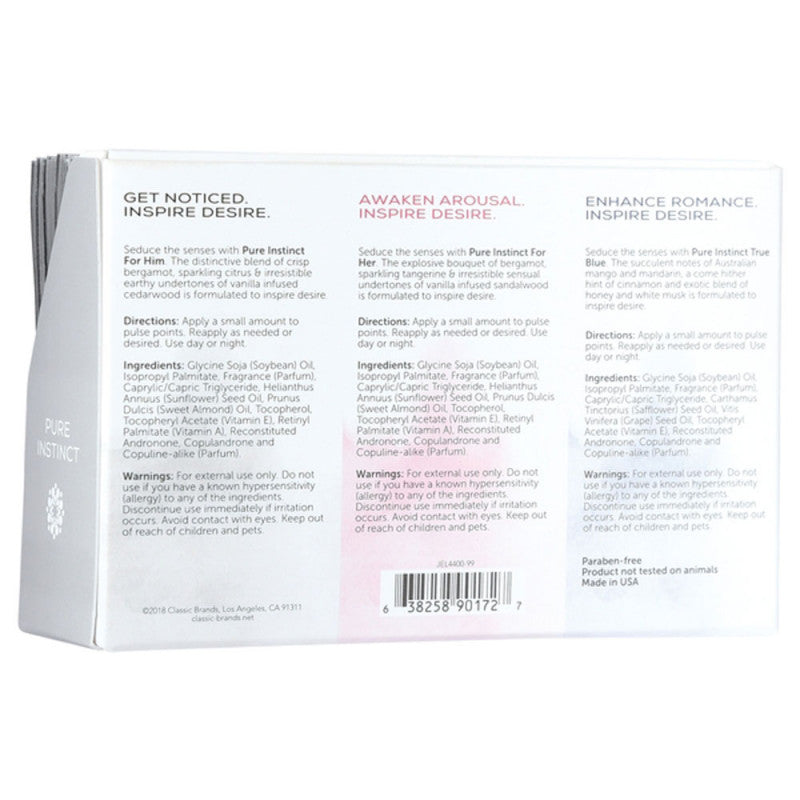 Pure Instinct Perfume Oil 1ml Trio Foil Display - 24 Pack