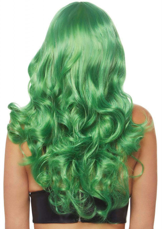 24 Inch Misfit Long Wavy  Wig - Green