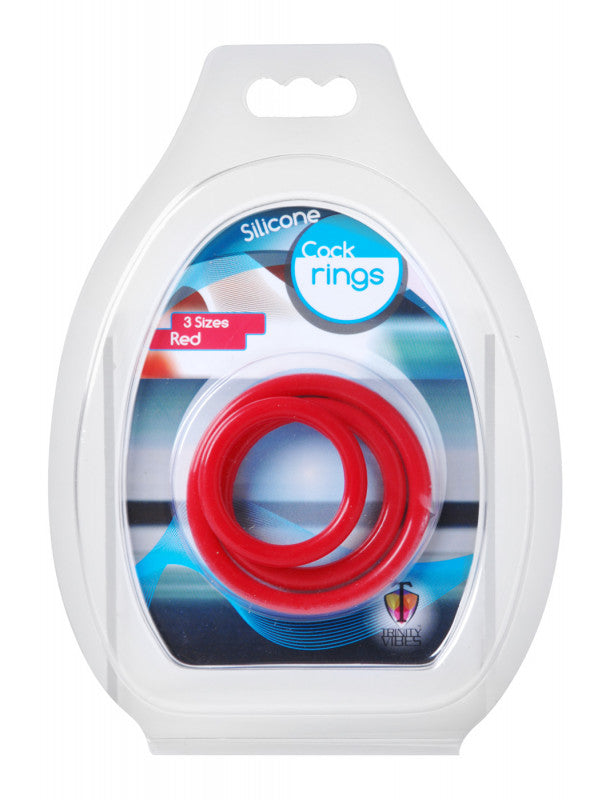 Trinity Silicone C Rings - Red