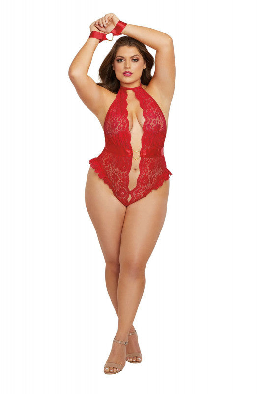 Teddy With Restraints - Queen Size - Rouge