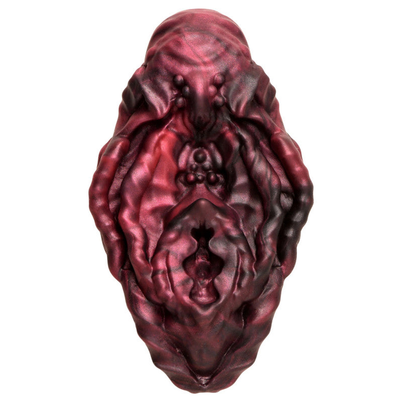 Xeno  Vulva Silicone Grinder - Red/black
