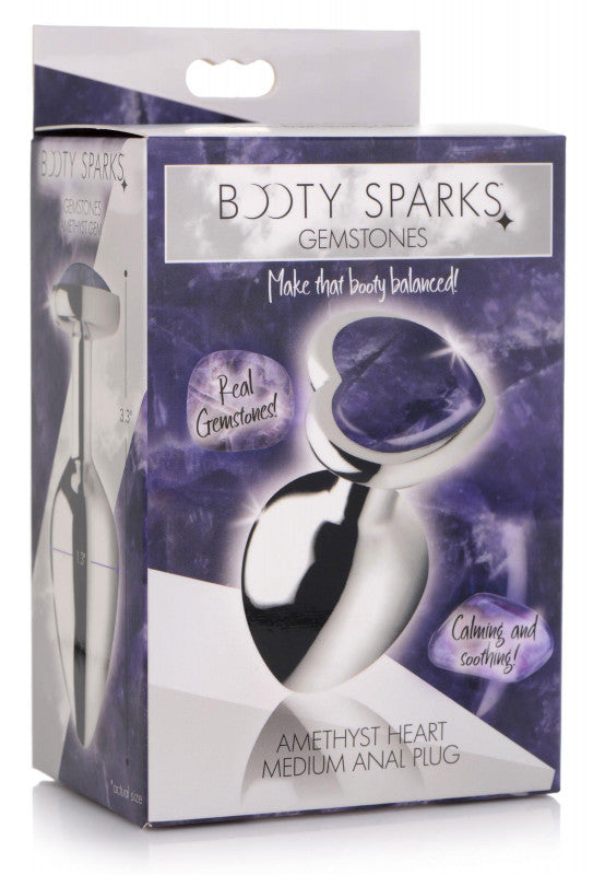 Amethyst Heart Anal Plug - Medium