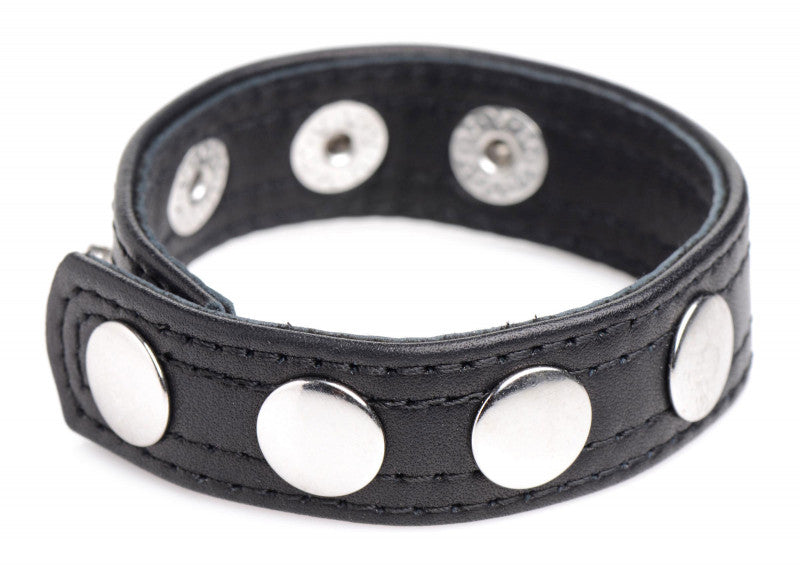Gear Leather Speed Snap  Ring - Black