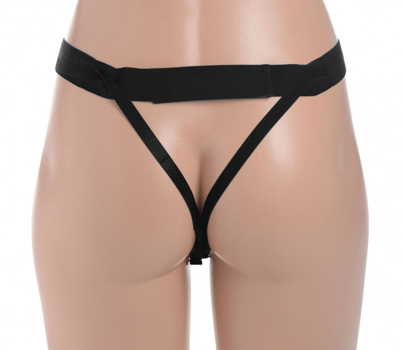 Hollow Silicone  Strap-on - Black