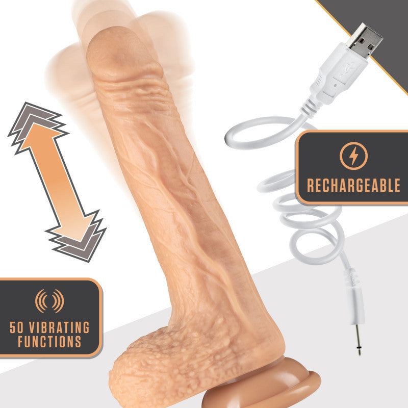 Dr. Skin Silicone - Dr. Grey - 7 Inch Thrusting   - Vanilla