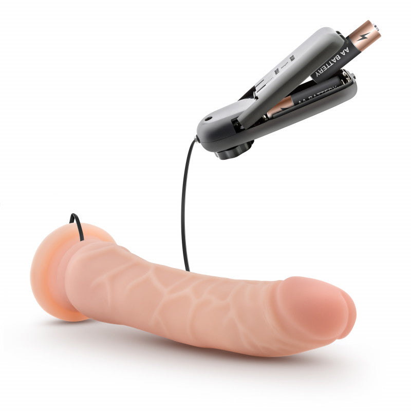 Dr. Skin - 8.5 Inch Vibrating    With Suction Cup - Vanilla