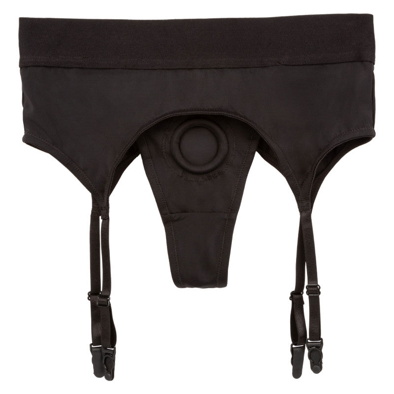 Boundless Thong With Garter - 2l/3xl - Black