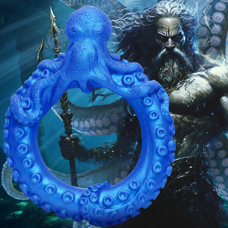 Poseidon's Octo-Ring Silicone  Ring - Blue